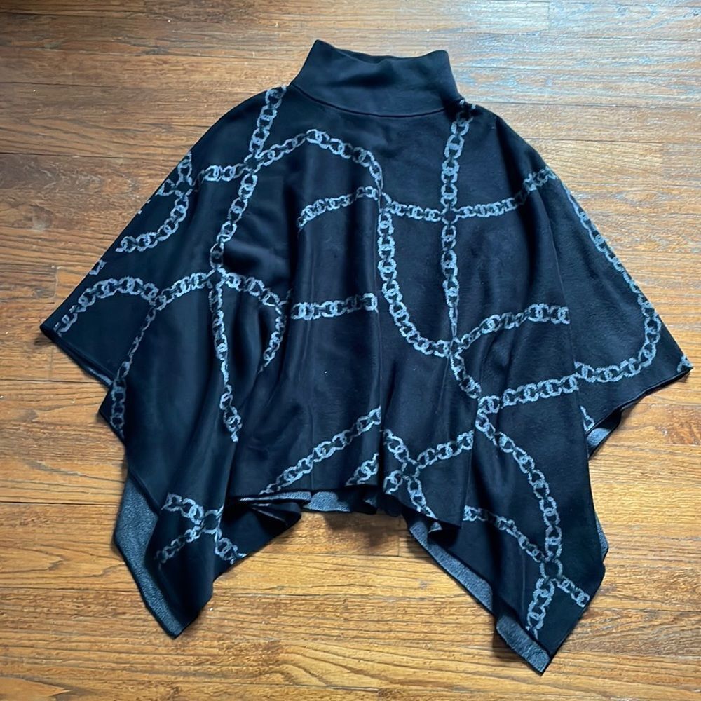 J. MCLAUGHLIN GARNET NEO BASHFORD CHAIN PONCHO NWT